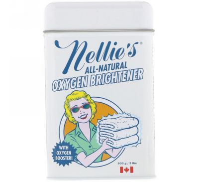 Nellie's, All-Natural, кислородный отбеливатель, 2 фунта (900 г)