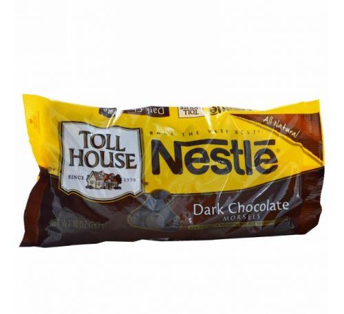 Nestle Toll House, Кусочки темного шоколада, 10 унций (283 г)