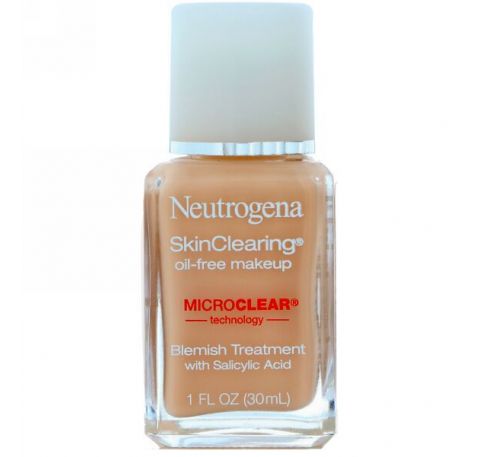 Neutrogena, Очищение кожи, нежирный макияж, классический цвет слоновой кости 10, 1 жидкая унция (30 мл)