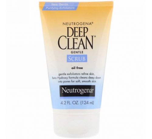 Neutrogena, Скраб мягкого действия Deep Clean, без масла, 4,2 ж. унц. (124 мл)