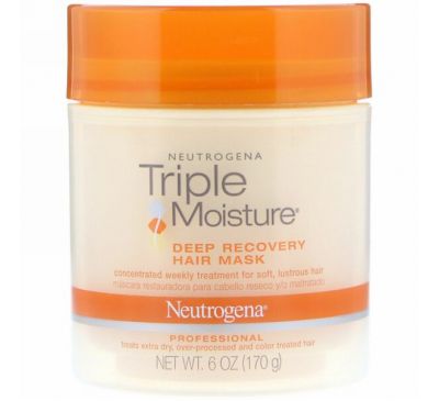 Neutrogena, Triple Moisture, маска для волос, глубокое восстановление, 6 унц. (170 г)