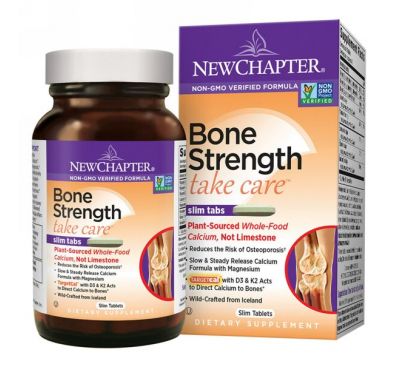 New Chapter, Bone Strength Take Care, комплекс по уходу за костными тканями, 60 плоских таблеток