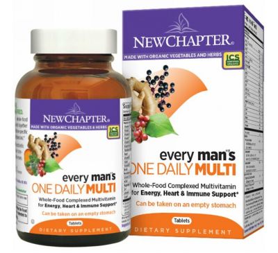 New Chapter, Every Man's One Daily Multi, мультивитамин, 72 таблетки