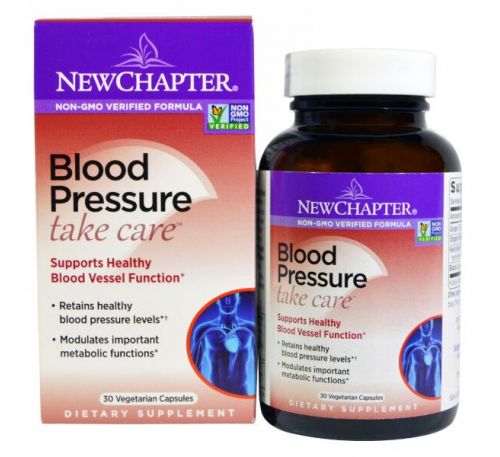New Chapter, Кровяное давление, Будьте здоровы, 30 растительных капсул