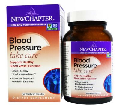 New Chapter, Кровяное давление, Take Care, 60 вегетарианских капсул