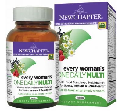 New Chapter, Мультивитамины для женщин для ежедневного применения, 72 таблетки