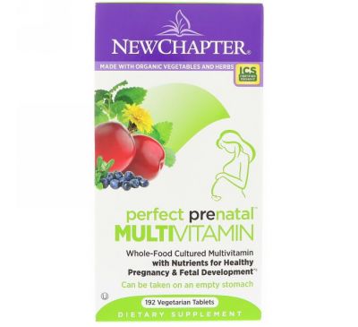 New Chapter, Perfect Prenatal Multivitamin, 192 вегетарианских таблетки