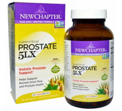 New Chapter, Простата 5LX, Целостная поддержка простаты, 120 вегетарианских капсул