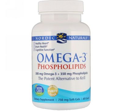 Nordic Naturals, Omega-3 Phospholipids, 60 Soft Gels