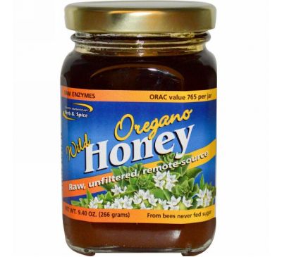 North American Herb & Spice Co., Дикий мед с орегано, 9,40 унций (266 г)