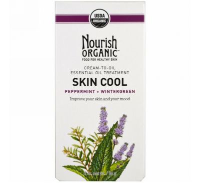 Nourish Organic, Охладитель для кожи, мята перечная+зима, 56 г (2 унции)