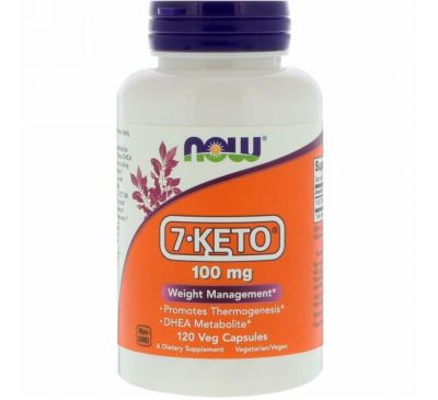 Now Foods, 7-KETO, 100 мг, 120 растительных капсул