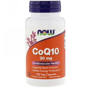 Now Foods, CoQ1, 30 мг, 120 вегетарианских капсул