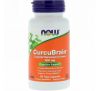 Now Foods, CurcuBrain, когнитивная поддержка, 400 мг, 50 растительных капсул