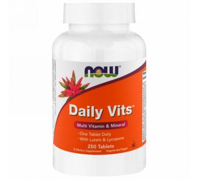 Now Foods, Daily Vits, 250 таблеток