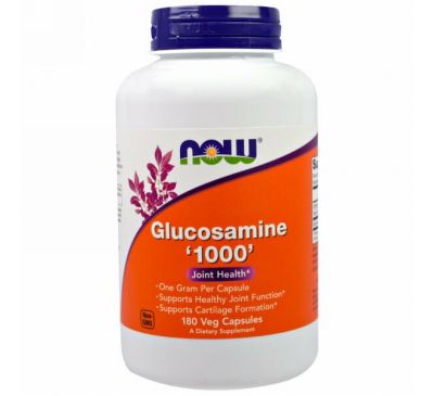 Now Foods, Глюкозамин 1000, 180 капсул