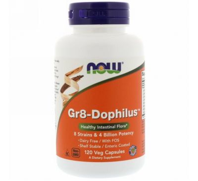 Now Foods, Gr8-Dophilus, 120 растительных капсул