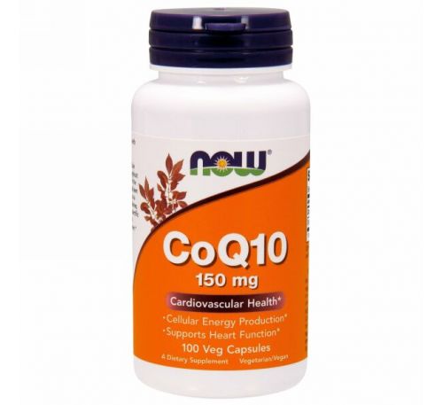 Now Foods, Коэнзим Q10, 150 мг, 100 капсул
