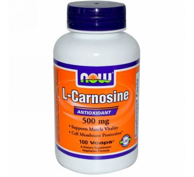 Now Foods, L-карнозин, 500 мг, 100 растительных капсул
