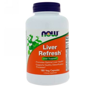 Now Foods, Liver Refresh, 180 растительных капсул