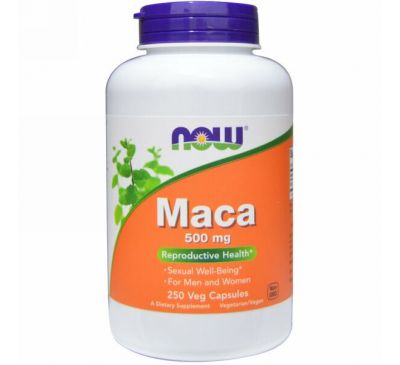 Now Foods, Мака, 500 мг, 250 растительных капсул