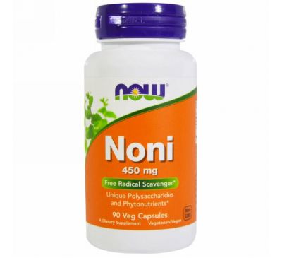 Now Foods, Нони, 450 мг, 90 растительных капсул
