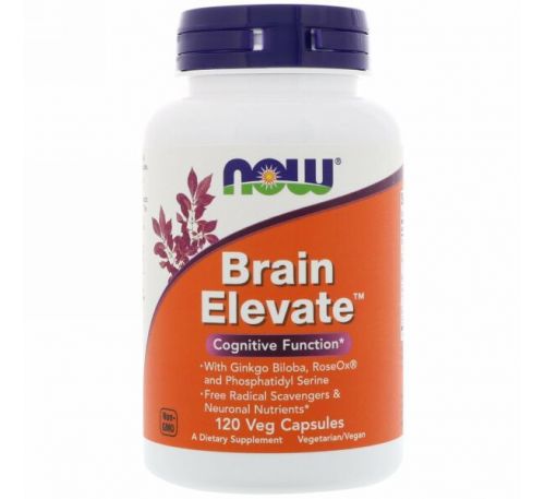 Now Foods, Препарат для улучшения работы мозга, 120 вегетарианских капсул