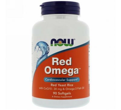 Now Foods, Red Omega, Red Yeast Rice with CoQ10, 30 mg, 90 Softgels