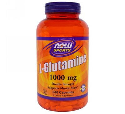 Now Foods, «Спорт», L-глютамин 1000 мг, 240 капсул