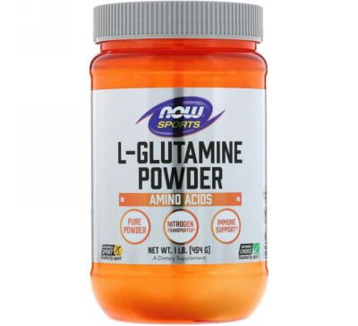 Now Foods, Sports, L-глютамин, 1 фунт (454 г)