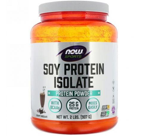 Now Foods, Sports, Soy Protein Isolate, Creamy Chocolate, 2 lbs (907 g)