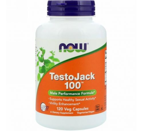 Now Foods, TestoJack 100, 120 растительных капсул