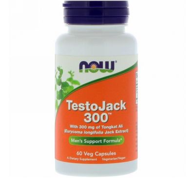 Now Foods, TestoJack 300, 60 Veg Capsules