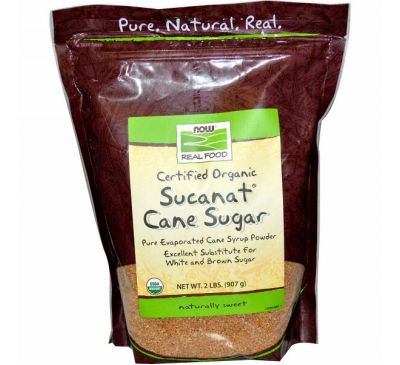 Now Foods, Здоровое питание, Sucanat, органический сахарный тростник, 2 фунта (908 г)