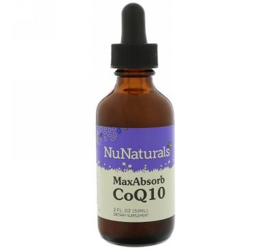 NuNaturals, CoQ10 максимальная абсорбция 2 жидких унции (59 мл)