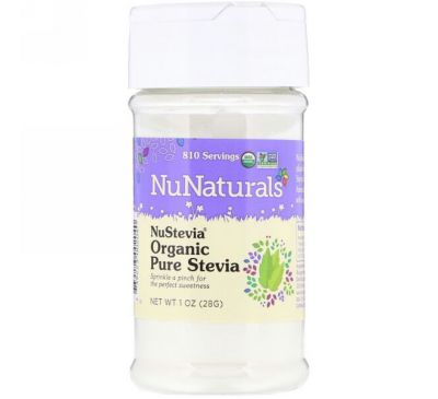 NuNaturals, NuStevia, Organic Pure Stevia, 1 oz (28 g)