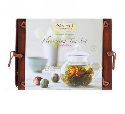 Numi Tea, Набор Flowering Tea в бамбуке, 1 чайный набор