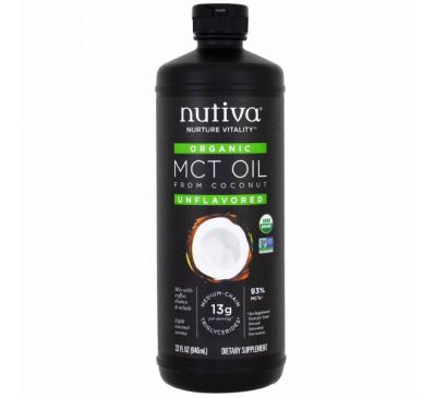 Nutiva, Organic, MCT Oil From Coconut, Unflavored , 32 fl oz (946 ml)