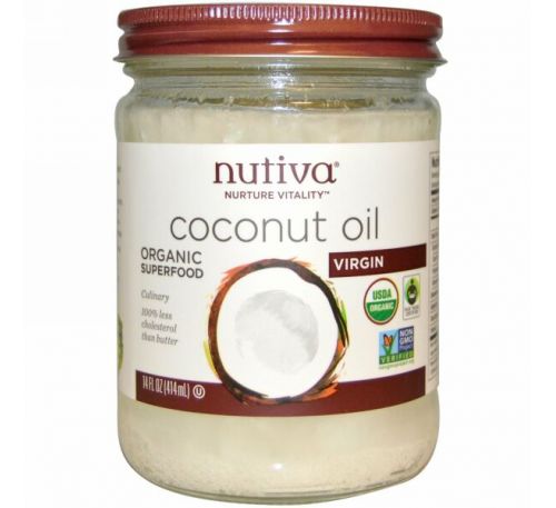 Nutiva, Органический суперпродукт, кокосовое масло, Virgin, 15 жидкой унции (444 мл)