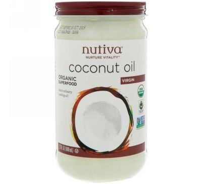 Nutiva, Органическое кокосовое масло, Virgin, 23 жидкие унции (680 мл)