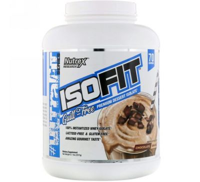 Nutrex Research, IsoFit, Chocolate Shake, 5 lbs (2261 g)