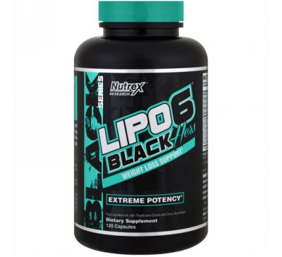 Nutrex Research, Lipo-6 Black, для нее, для похудания, 120 капсул