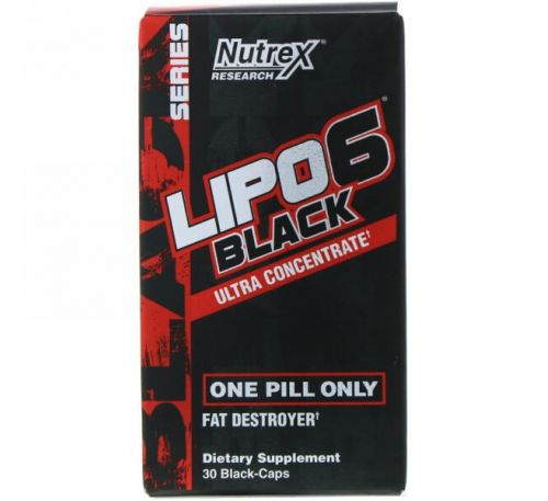 Nutrex Research, Lipo-6 Black Ultra Concentrate, 30 Black-Caps