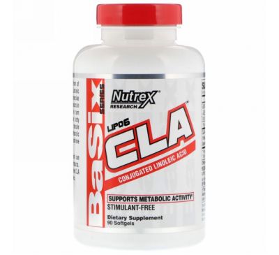 Nutrex Research, Lipo-6 CLA, 90 мягких капсул
