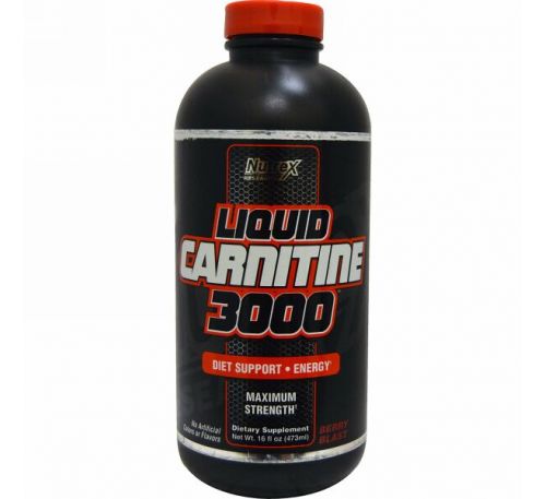 Nutrex Research, Liquid Carnitine 3000, Ягодный взрыв, 473 мл