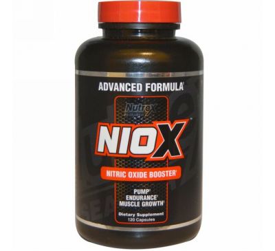 Nutrex Research, Niox, заряд оксида азота, 120 капсул