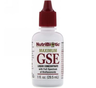 NutriBiotic, Maximum GSE, Liquid Concentrate, 1 fl oz (29.5 ml)