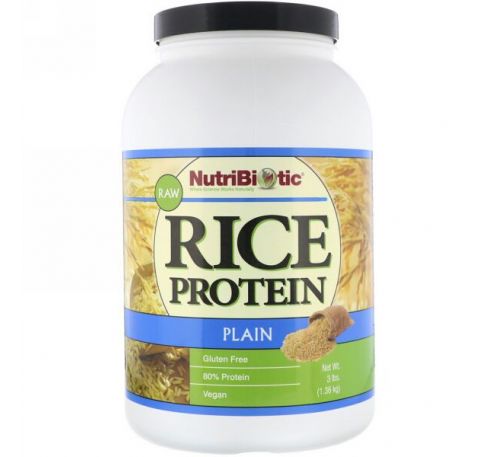 NutriBiotic, Растительный рисовый белок, 3 фунта (1,36 кг)