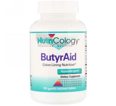 Nutricology, ButyrAid, 100 таблеток