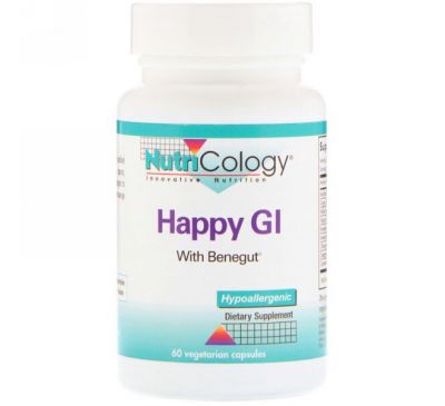 Nutricology, Happy GI, 60 вегетарианских капсул